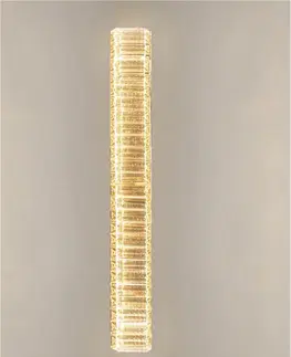 Designová nástěnná svítidla NOVA LUCE nástěnné svítidlo AURELIA zlatý kov a křišťál LED 19W 230V 3500K IP20 třída I 9333074