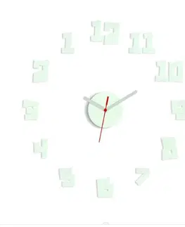 Nalepovací hodiny ModernClock 3D nalepovací hodiny Crazy bílé