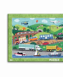 Hračky puzzle DINO - Dopravní Prostředky 40 Deskové Puzzle