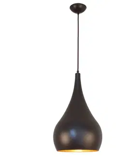 Závěsná světla Menzel Menzel Solo závěsné světlo cibule hnědočerná 30cm