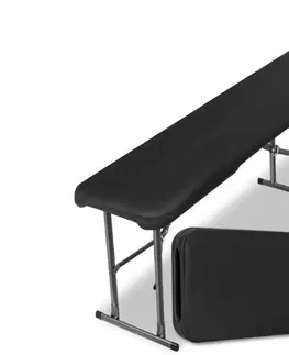 Zahradní nábytek Skládací cateringová lavice 180 cm - černá