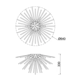 Designová stropní svítidla ZUMALINE Stropní svítidlo URCHIN C0491-06B-F7DY