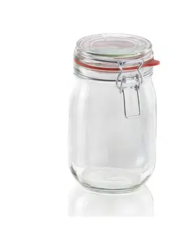 Zavařovací hrnce Leifheit Zavařovací sklenice s klipem a těsnicí gumou, 1,14 l