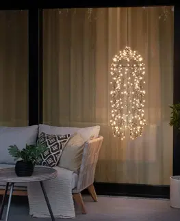 Vánoční světelné závěsy Konstsmide Christmas LED světelný závěs medúza 2 600K 400 LED 95x30cm