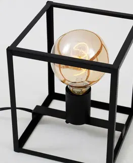 Industriální stolní lampy BRILONER Stolní lampa, 17 cm, max. 40 W, černá BRI 7020-015