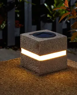 Solární dekorace na zahradu SMART GARDEN LED solární kámen Glam Rock sada 2ks
