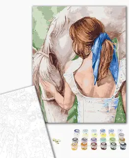 Lidé Malování podle čísel láska ke koním