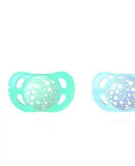 Odsávačky, pomůcky pro kojení Twistshake 2dílná sada dudlíků 0-6 m, modrá a zelená