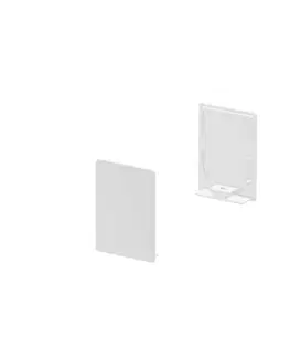 Profily SLV BIG WHITE KONCOVÉ KRYTY, na GRAZIA 20 profil k montáži na stěnu standard, 2 kusy, vysoké provedení, bílé 1000569