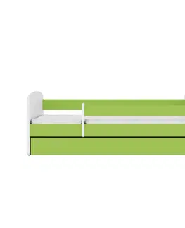 Dětské postýlky Kocot kids Dětská postel Babydreams formule jedna zelená, varianta 70x140, bez šuplíků, s matrací