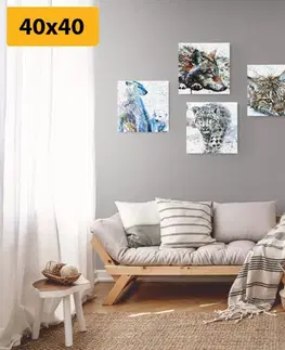 Sestavy obrazů Set obrazů zvířata v zajímavém akvarelovém provedení