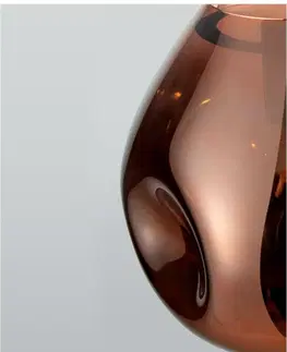 Designová závěsná svítidla NOVA LUCE závěsné svítidlo LAVA měděný kov ručně vyrobené měděné sklo E27 1x12W 230V IP20 bez žárovky 9190401