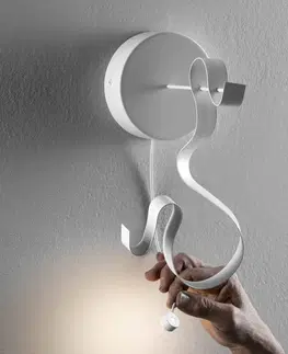 Závěsná světla Knikerboker Knikerboker Curve LED nástěnné světlo z oceli bílá