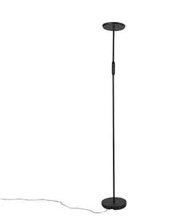 Stojaci lampy Moderní stojací lampa černá včetně LED a stmívače - Bumu