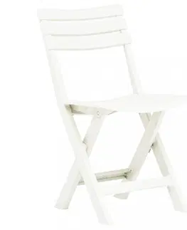 Zahradní křesla a židle Skládací zahradní židle 2ks plast Dekorhome Cappuccino