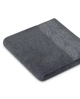 Ručníky AmeliaHome Sada 3 ks ručníků ALLIUM klasický styl grafitově šedá, velikost 30x50+50x90+70x130