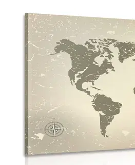 Obrazy mapy Obraz stará mapa světa na abstraktním pozadí