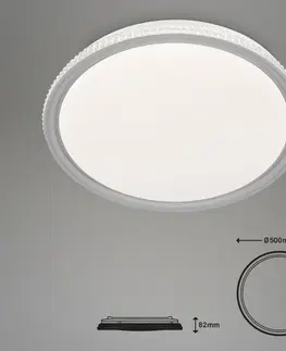 LED stropní svítidla BRILONER CCT RGB LED stropní svítidlo, pr. 50 cm, 40 W, šedá BRILO 3503-014