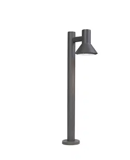 Venkovni stojaci lampy Moderní stojící venkovní lampa tmavě šedá 65cm - Humilis