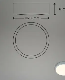 LED stropní svítidla BRILONER LED přisazené svítidlo pr. 28 cm, 16 W, 2000 lm, stříbrná BRILO 3700-014
