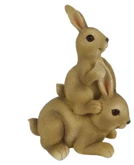Velikonoční dekorace Velikonoční dekorace králíčků - 10*6*12 cm Clayre & Eef 6PR3282