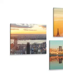 Sestavy obrazů Set obrazů cestování do města New York