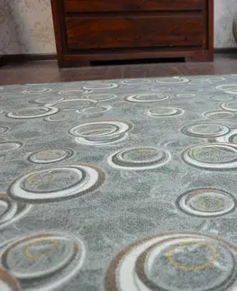 Koberce a koberečky Dywany Lusczow Kusový koberec DROPS Bubbles zelený, velikost 100x200