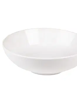 Mísy a misky Bílo-béžová miska na polévku Beillo - Ø 18*5 cm / 500ml Clayre & Eef 6CEBO0113