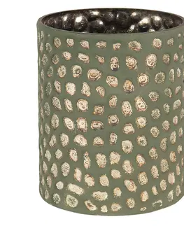 Dekorativní vázy Šedivá skleněná váza s nádechem bronzu - 15*13 cm Clayre & Eef 6GL3042