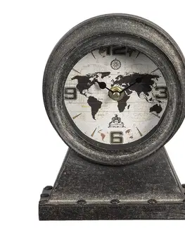 Hodiny Vintage stolní hodiny The World - 15*8*19 cm / 1*AA Clayre & Eef 6KL0669