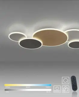 Chytré osvětlení PAUL NEUHAUS Paul Neuhaus LED stropní svítidlo Q-PIATO vícebarevné 5 kruhové Smart Home ZigBee 2700-5000K PN 8008-70