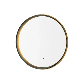Nastenna svitidla Moderní koupelnové zrcadlo černé včetně LED a dotykového stmívače - Pim