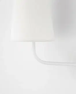 Klasická nástěnná svítidla HUDSON VALLEY nástěnné svítidlo MERRI ocel/textil staromosaz/bílá/bílá E14 2x60W H318102-AGB/WH-CE