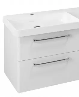 Koupelnový nábytek SAPHO THEIA dvojumyvadlová skříňka 116x50x44,2cm, 4xzásuvka, bílá TH120-3030