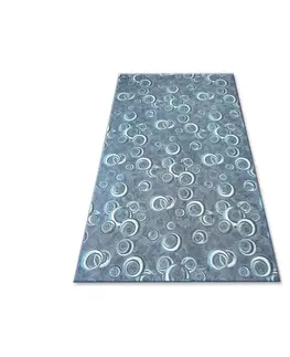 Koberce a koberečky Dywany Lusczow Kusový koberec DROPS Bubbles šedo-modrý, velikost 100x300