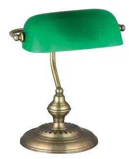 Retro stolní lampy Rabalux stolní lampa Bank E27 1x MAX 60W bronzová 4038