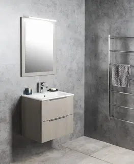 Koupelnový nábytek SAPHO CIRASA umyvadlová skříňka 59,3x64x46cm, dub stříbrný