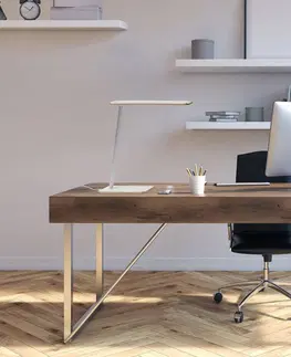 Stolní lampy kancelářské Aluminor LED stolní lampa Orbit s indukcí, zlatá