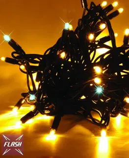 LED řetězy DecoLED Vánoční řetěz LED, FLASH, 20m, teple bílé LED
