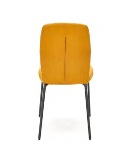 Židle HALMAR Jídelní židle K461 hořčicově žlutá