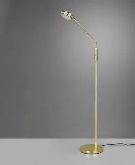 Stojací lampy Trio Lighting LED stojací lampa Franklin, stmívač, matná mosaz