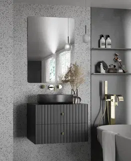 Koupelnový nábytek Hector Skříňka pod umyvadlo s deskou Lore 60 cm černá