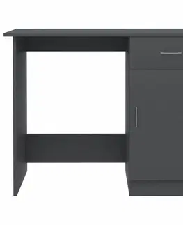 Pracovní stoly Psací stůl se skříňkou 100x50 cm Dekorhome Černá