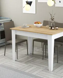 Kuchyňské a jídelní stoly Jídelní stůl KIEV bílý dub