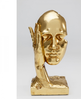 Dekorativní předměty KARE Design Soška Busta In my Mind - zlaté 30cm