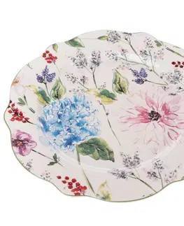 Talíře Porcelánový mělký talíř Flower Garden, 27 cm