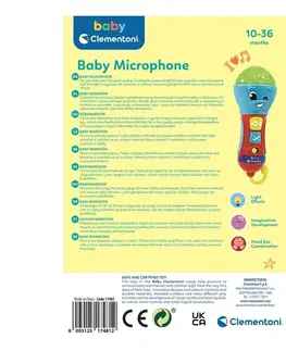 Dřevěné hračky Clementoni Baby mikrofon, 20 cm