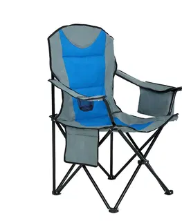 Zahradní židle a křesla Ak furniture Kempingová židle FOTYN šedo-modrá