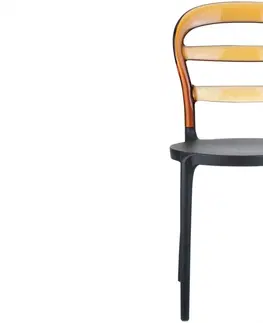 Zahradní židle Zahradní židle Jídelní židle Dekorhome Černá / hnědá
