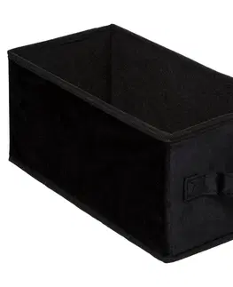 Úložné boxy DekorStyle Textilní box 15 cm černý